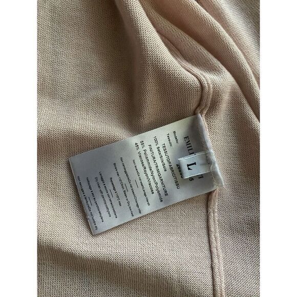 Emilio Pucci L Silk Knit Long Open Cardigan Sweater Light Pink - Picture 4 of 8